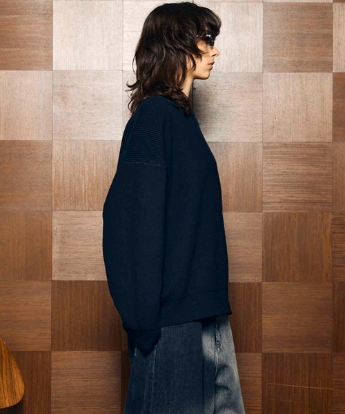 MAISON SPECIAL（メゾンスペシャル）の「《UNISEX》Prime-Over Pullover Crew Neck Knit/プライムオーバープルオーバークルーネックニット【MAISON SPECIAL/メゾンスペシャル】（ニット/セーター・メンズ・アイボリー/ブラック/ピンク/バーガンディー・0/1/2）」の17枚目の写真