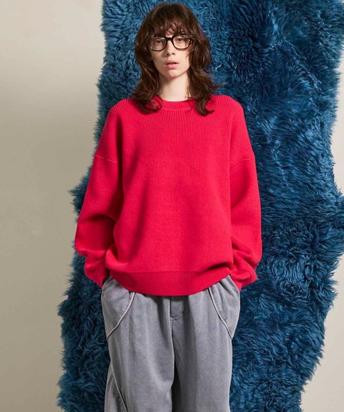 UNISEX》Prime-Over Pullover Crew Neck Knit/プライムオーバープル