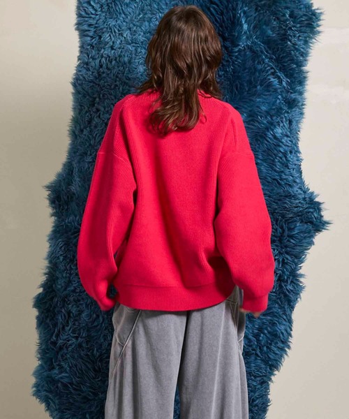 MAISON SPECIAL（メゾンスペシャル）の「《UNISEX》Prime-Over Pullover Crew Neck Knit/プライムオーバープルオーバークルーネックニット【MAISON SPECIAL/メゾンスペシャル】（ニット/セーター・メンズ・アイボリー/ブラック/ピンク/バーガンディー・0/1/2）」の21枚目の写真