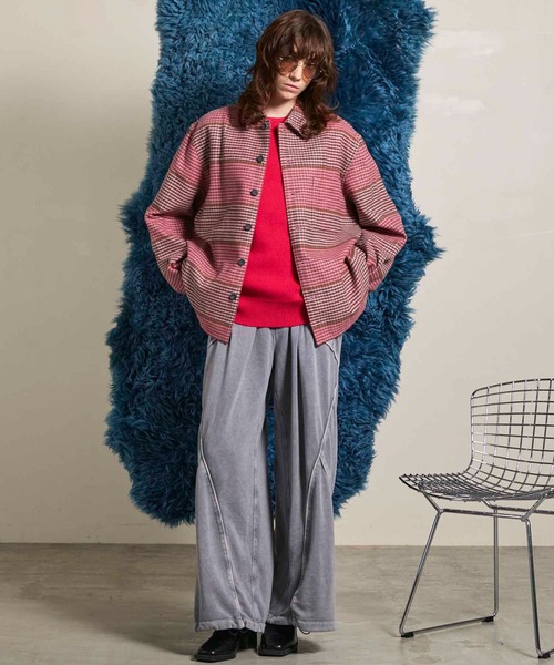 MAISON SPECIAL（メゾンスペシャル）の「《UNISEX》Prime-Over Pullover Crew Neck Knit/プライムオーバープルオーバークルーネックニット【MAISON SPECIAL/メゾンスペシャル】（ニット/セーター・メンズ・アイボリー/ブラック/ピンク/バーガンディー・0/1/2）」の9枚目の写真