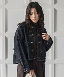 MAYSON GREY（メイソングレイ）の「【WEB限定】デニムクロップドジャケット≪洗濯機で洗える≫（デニムジャケット）」