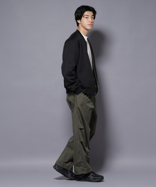 セール】ニットフリースZIPブルゾン(セットアップ可)（ブルゾン