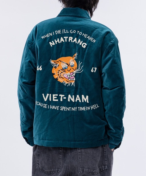 JOHN'S CLOSET(ジョンズクローゼット)の「【22】リバーシブル ベトナムジャケット 別珍&ナイロンリップ コットンツイル&ナイロンリップ(ミリタリージャケット・メンズ・マルーン/グリーン/オフホワイト/ブラック・X-LARGE/LARGE/MEDIUM)」の3枚目の写真