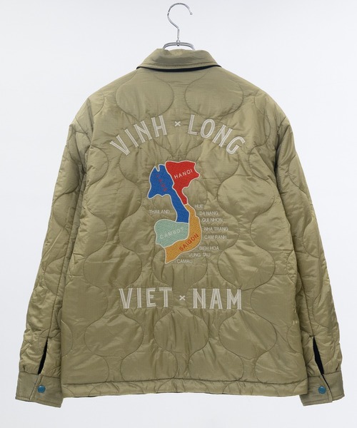 JOHN'S CLOSET(ジョンズクローゼット)の「【22】リバーシブル ベトナムジャケット 別珍&ナイロンリップ コットンツイル&ナイロンリップ(ミリタリージャケット・メンズ・マルーン/グリーン/オフホワイト/ブラック・X-LARGE/LARGE/MEDIUM)」の10枚目の写真