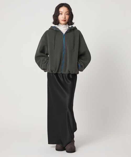 CITEN（シテン）の「＜CITEN＞ロゴボアフリースブルゾン（ブルゾン・レディース・ブラウン系/ダークグレー・S/M）」の5枚目の写真