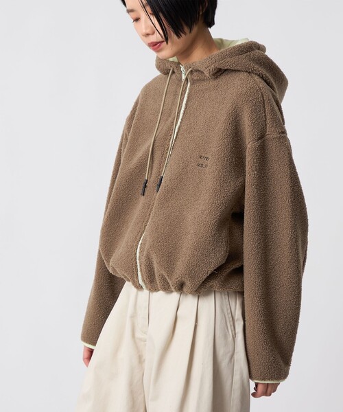 CITEN（シテン）の「＜CITEN＞ロゴボアフリースブルゾン（ブルゾン・レディース・ブラウン系/ダークグレー・S/M）」の8枚目の写真
