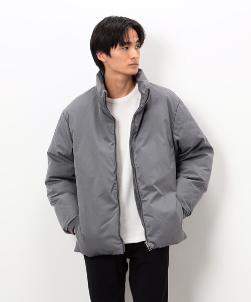 COMME CA ISM（コムサイズム）の「ポリエステル タッサー 機能中綿 スタンドカラーブルゾン（ブルゾン・メンズ・グレー/ブラック・LARGE/MEDIUM）」の3枚目の写真