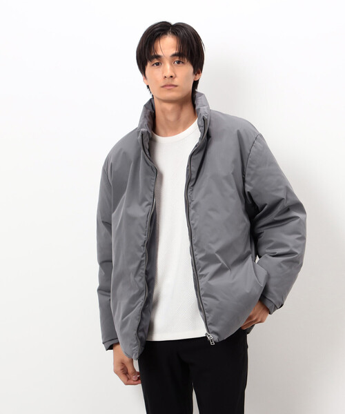 COMME CA ISM（コムサイズム）の「ポリエステル タッサー 機能中綿 スタンドカラーブルゾン（ブルゾン・メンズ・グレー/ブラック・LARGE/MEDIUM）」の7枚目の写真