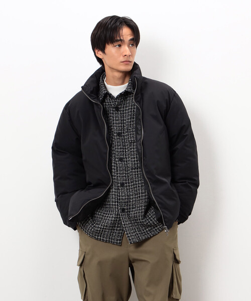 COMME CA ISM（コムサイズム）の「ポリエステル タッサー 機能中綿 スタンドカラーブルゾン（ブルゾン・メンズ・グレー/ブラック・LARGE/MEDIUM）」の9枚目の写真