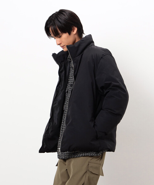 COMME CA ISM（コムサイズム）の「ポリエステル タッサー 機能中綿 スタンドカラーブルゾン（ブルゾン・メンズ・グレー/ブラック・LARGE/MEDIUM）」の10枚目の写真