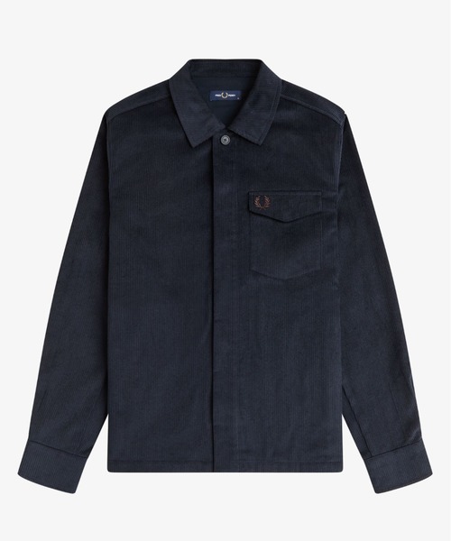 FRED PERRY（フレッドペリー）の「Corduroy Overshirt／コーデュロイオーバーシャツ（シャツ/ブラウス・メンズ・ネイビー/グリーン・M/L）」の10枚目の写真
