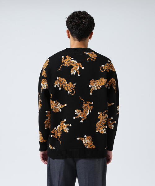 BEAVER（ビーバー）の「B omnivore/ビーオムニボー　TIGER KNIT TOP（ニット/セーター・メンズ・ナチュラル/ブラック・L/M/XL）」の13枚目の写真