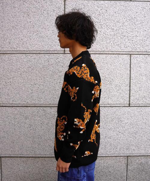 BEAVER（ビーバー）の「B omnivore/ビーオムニボー　TIGER KNIT TOP（ニット/セーター・メンズ・ナチュラル/ブラック・L/M/XL）」の18枚目の写真