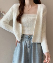 SPIGA | ｼｬｷﾞｰﾆｯﾄｷｬﾐｿｰﾙ+ｶｰﾃﾞｨｶﾞﾝｾｯﾄ(ニット/セーター)