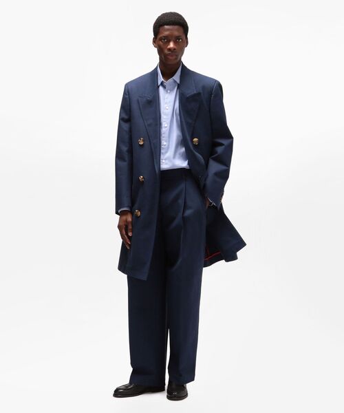 TOMMY HILFIGER（トミーヒルフィガー）の「ウォッシュドダブルロングコート（チェスターコート・メンズ・ネイビー・46/48/50/52）」の4枚目の写真