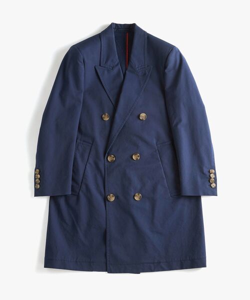 TOMMY HILFIGER（トミーヒルフィガー）の「ウォッシュドダブルロングコート（チェスターコート・メンズ・ネイビー・46/48/50/52）」の6枚目の写真