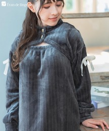 fran de lingerie | もこもこ ワンピース ルームウェア パジャマ 冬 あったか 着る毛布 部屋着 レディース モコモコ「メモリーフリース」(ルームウェア/パジャマ)