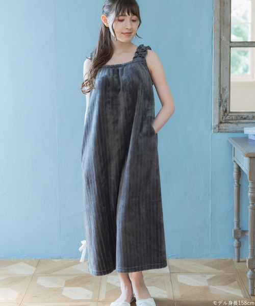 fran de lingerie（フランデランジェリー）の「もこもこ ワンピース ルームウェア パジャマ 冬 あったか 着る毛布 部屋着 レディース モコモコ「メモリーフリース」（ルームウェア/パジャマ・レディース・ホワイト系その他/ダークグレー/ピンク系その他2・M-L）」の12枚目の写真