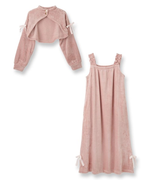 fran de lingerie（フランデランジェリー）の「もこもこ ワンピース ルームウェア パジャマ 冬 あったか 着る毛布 部屋着 レディース モコモコ「メモリーフリース」（ルームウェア/パジャマ・レディース・ホワイト系その他/ダークグレー/ピンク系その他2・M-L）」の22枚目の写真