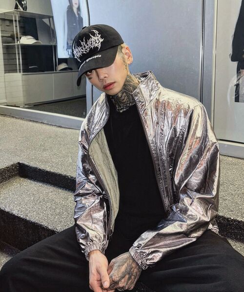 BLACKPURPLE（ブラックパープル）の「Bad-Bat Ball Cap - Black（キャップ・メンズ・ブラック・FREE）」の3枚目の写真