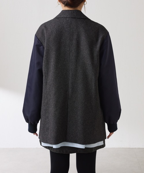 COLLAGE GALLARDAGALANTE(コラージュガリャルダガランテ)の「3つ釦コンビスリーブジャケット(その他アウター・レディース・ベージュ/ネイビー・FREE)」の19枚目の写真