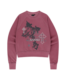 Cross Studded Sweatshirts (Pink)