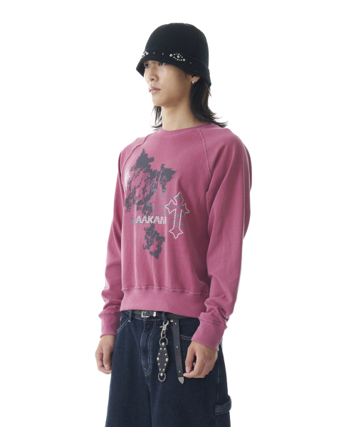 AAKAM(アーカム)の「Cross Studded Sweatshirts (Pink)(スウェット・レディース・その他・1/2)」の4枚目の写真