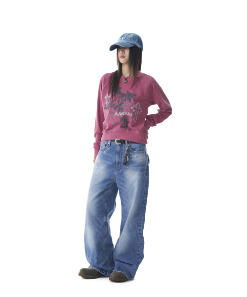 AAKAM(アーカム)の「Cross Studded Sweatshirts (Pink)(スウェット・レディース・その他・1/2)」の5枚目の写真