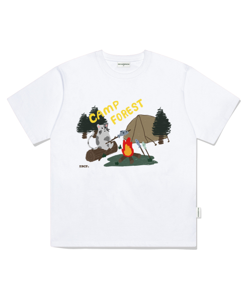 ESCAPEFROM(エスケープフロム)の「キャンプフォレストプリントオーバーサイズ半袖Tシャツホワイト(Tシャツ/カットソー・レディース・その他・SMALL/MEDIUM/LARGE)」の2枚目の写真