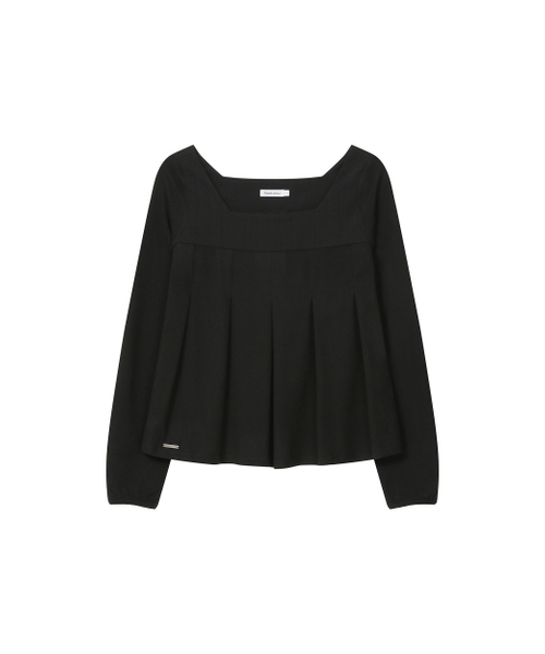 Miseki SEOUL(ミセキソウル)の「Accordion pleats top BLACK(Tシャツ/カットソー・レディース・その他・1/2)」の2枚目の写真