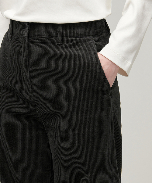 MUSINSA STANDARD WOMAN（ムシンサスタンダードウーマン）の「レディースワイドコーデュロイパンツ[ダークグレー]（その他パンツ・レディース・その他・30/24/25/26/27/28/29）」の4枚目の写真
