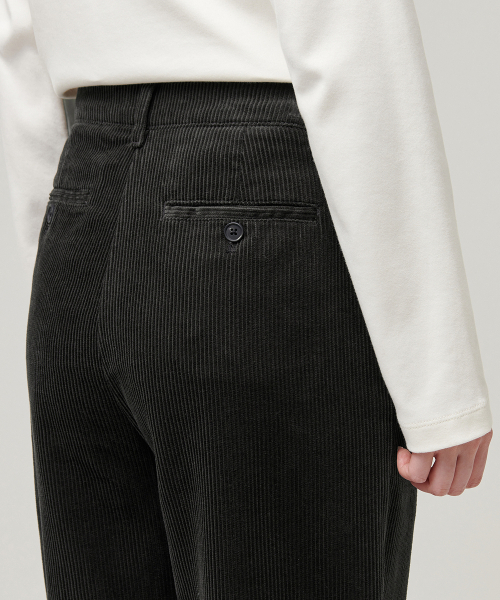 MUSINSA STANDARD WOMAN（ムシンサスタンダードウーマン）の「レディースワイドコーデュロイパンツ[ダークグレー]（その他パンツ・レディース・その他・30/24/25/26/27/28/29）」の5枚目の写真