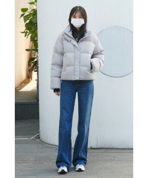 セール】レディースダウンフグショートパッド入りジャケット[ライト