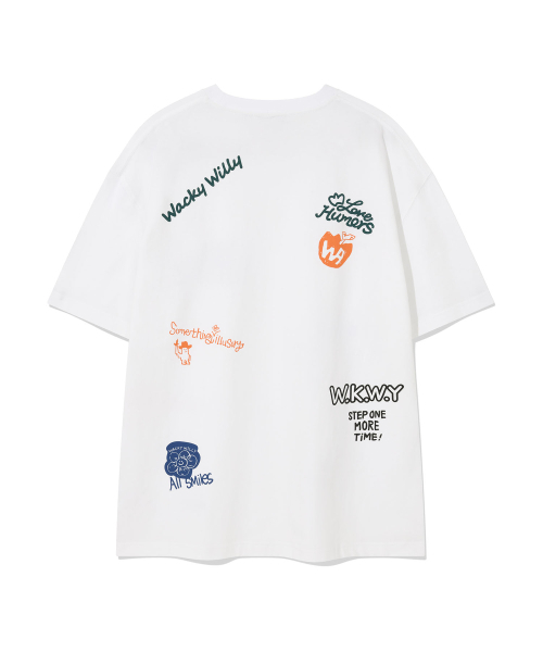Wacky WiLLy(ワッキーウィリー)の「マルチグラフィック半袖Tシャツホワイト(Tシャツ/カットソー・レディース・その他・SMALL/MEDIUM/LARGE/X-LARGE)」の3枚目の写真