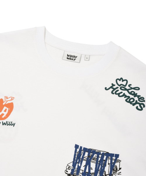 Wacky WiLLy(ワッキーウィリー)の「マルチグラフィック半袖Tシャツホワイト(Tシャツ/カットソー・レディース・その他・SMALL/MEDIUM/LARGE/X-LARGE)」の4枚目の写真