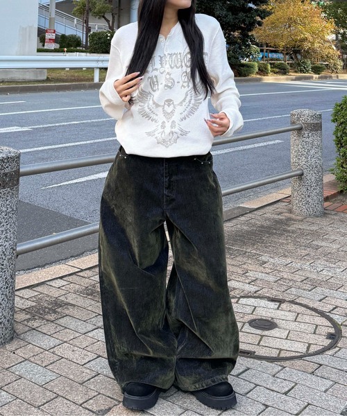 sedacle(セダクル)の「カラーフロッキースタッズカーブデニム(デニムパンツ・メンズ・ボルドー/カーキ・LARGE/MEDIUM/SMALL)」の19枚目の写真