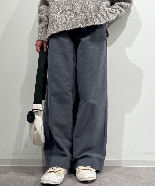 human woman（ヒューマンウーマン）の「◆【ウォッシャブル/3サイズ展開】ストレッチエアリードットコードパンツ（その他パンツ・レディース・グレー/ブルー・LARGE/MEDIUM/SMALL）」の5枚目の写真