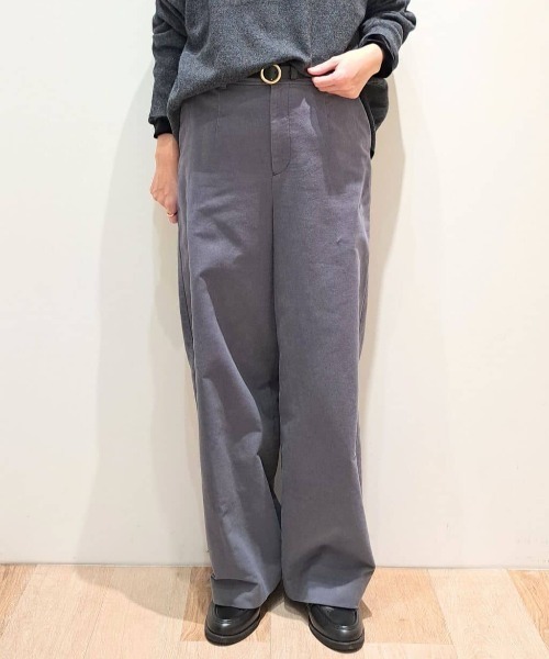 human woman（ヒューマンウーマン）の「◆【ウォッシャブル/3サイズ展開】ストレッチエアリードットコードパンツ（その他パンツ・レディース・グレー/ブルー・LARGE/MEDIUM/SMALL）」の4枚目の写真