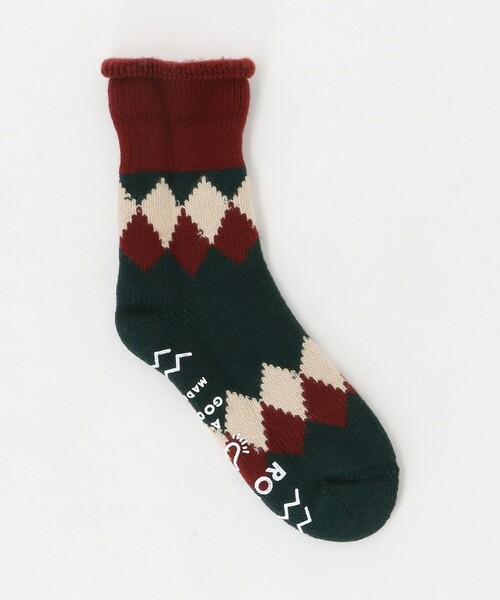 ROTOTO（ロトト）の「＜ROTOTO＞コンフィールームソックス（ソックス/靴下・メンズ・グレー系/ダークグリーン・M）」の3枚目の写真