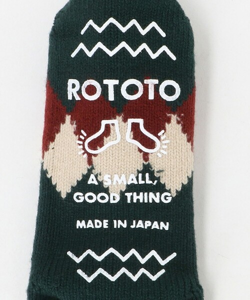 ROTOTO（ロトト）の「＜ROTOTO＞コンフィールームソックス（ソックス/靴下・メンズ・グレー系/ダークグリーン・M）」の4枚目の写真