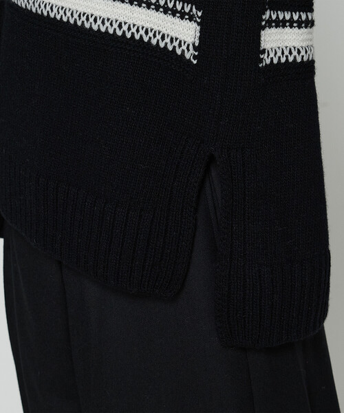 K.T KIYOKO TAKASE（キヨコタカセ）の「ジャカード編み スヌード付きニットプルオーバー（ニット/セーター・レディース・ベージュ系その他/ブラック系その他・FREE）」の7枚目の写真