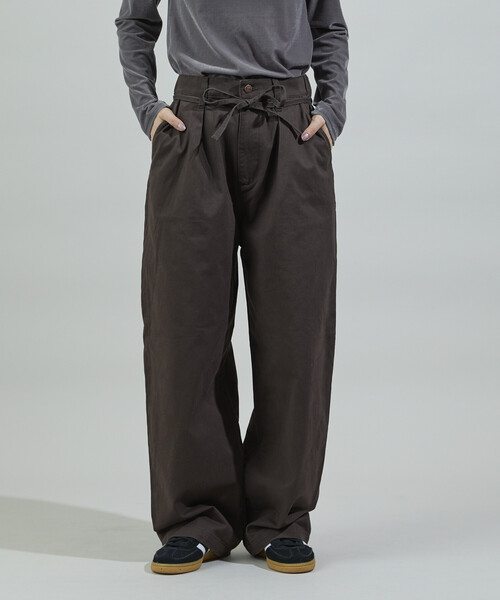 FREAK'S STORE（フリークスストア）の「RED KAP × FREAK'S STORE/レッドキャップ ウォーム 紐付きイージーパンツ/微起毛パンツ/裏起毛パンツ（チノパンツ・レディース・チャコール/ベージュ/ネイビー/ブラウン/ナチュラル・SMALL/MEDIUM）」の13枚目の写真