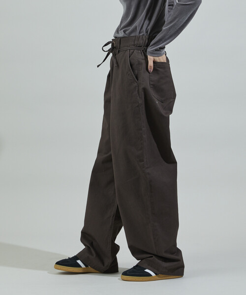 FREAK'S STORE（フリークスストア）の「RED KAP × FREAK'S STORE/レッドキャップ ウォーム 紐付きイージーパンツ/微起毛パンツ/裏起毛パンツ（チノパンツ・レディース・チャコール/ベージュ/ネイビー/ブラウン/ナチュラル・SMALL/MEDIUM）」の14枚目の写真