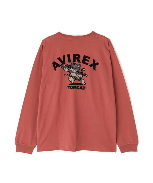 AVIREX(アヴィレックス)の「《WEB&DEPOT限定》TOMCAT L/S T-SHIRT / トムキャット 長袖Tシャツ / AVIREX / アヴィレックス(Tシャツ/カットソー・メンズ・ブラック/ネイビー/ホワイト/レンガ・2XL/L/M/XL)」の7枚目の写真