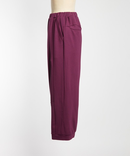 gomme（ゴム）の「ニーダーツポンチパンツ（スウェットパンツ・レディース・ブラック/パープル/チャコールグレー・MEDIUM）」の17枚目の写真