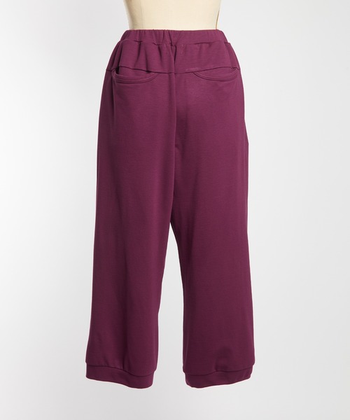 gomme（ゴム）の「ニーダーツポンチパンツ（スウェットパンツ・レディース・ブラック/パープル/チャコールグレー・MEDIUM）」の18枚目の写真