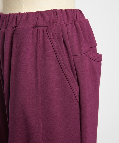 gomme（ゴム）の「ニーダーツポンチパンツ（スウェットパンツ・レディース・ブラック/パープル/チャコールグレー・MEDIUM）」の21枚目の写真