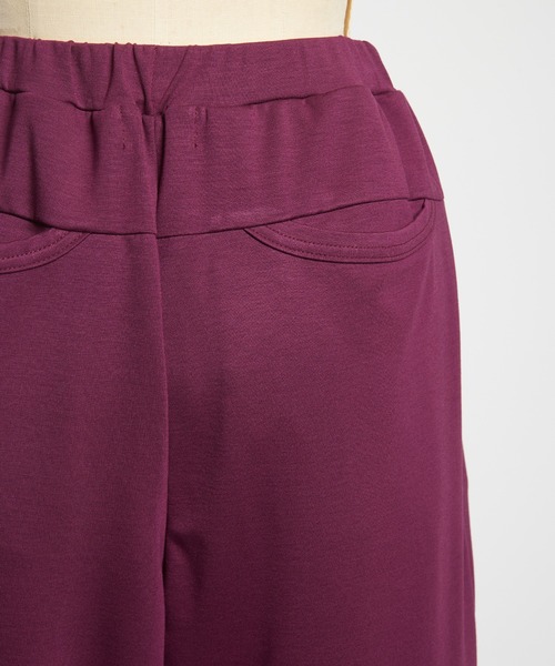 gomme（ゴム）の「ニーダーツポンチパンツ（スウェットパンツ・レディース・ブラック/パープル/チャコールグレー・MEDIUM）」の22枚目の写真