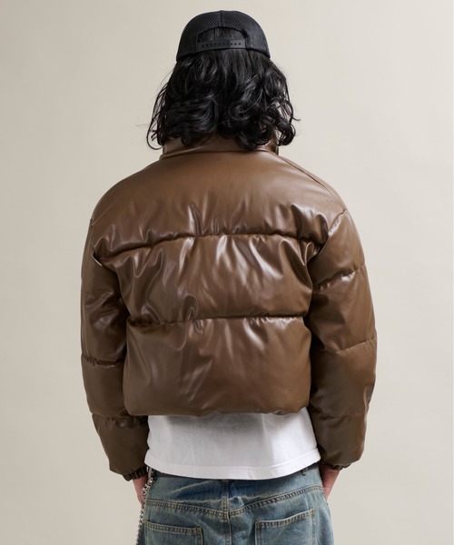 CALIFORNIA OUTFITTERS(カリフォルニア アウトフィッターズ)の「11C32 PUレザー ショート 中綿ジャケット(ダウンジャケット/コート・メンズ・ブラック/ブラウン・FREE)」の5枚目の写真