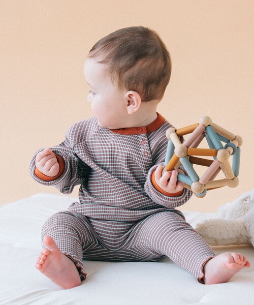 こども ビームス（コドモビームス）の「ベビー テレコ ラグラン Tシャツ 2026SS（60～90cm）（Tシャツ/カットソー・キッズ・イエロー系その他4/ブラウン系その他5/グリーン系その他・80-90/60-70）」の4枚目の写真